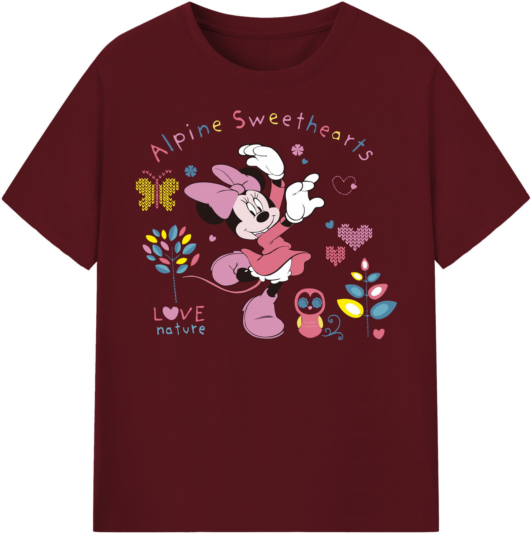 （画像用） ミッキーマウス Mickey Mouse 綿100％半袖Tシャツ（フロントプリント）